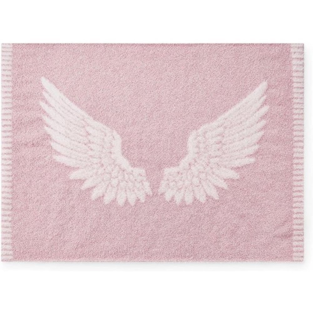 COPY - Home Pink Polyester Blend Angel Wings Knitted Throw‎ Blanket